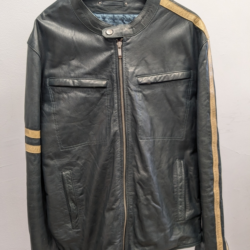 Street Legal Leather Cafe Racer Jacket Lg